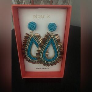 NIB Piper K Hand Beaded Earrings💕